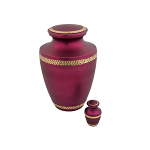 โกศใส่ศพทำจากทองเหลืองแข็งพร้อมแกะสลักด้วยมือตกแต่งอย่างดีสำหรับผู้ใหญ่ขี้เถ้าโกศ - Product Image 6