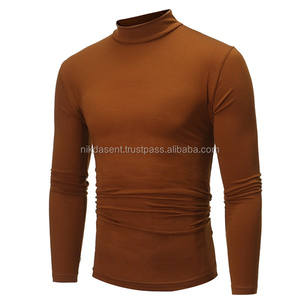 Men Winter <b>Thermal</b> Cotton Fleece High Neck Stretch Pullover Sweater Plus Size - Product Image 2