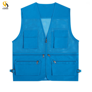 Chalecos Skeet a prueba de viento de malla ligera de colores sólidos de alta calidad para adultos - Product Image 3