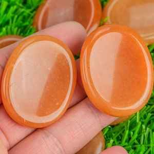 Citrine Calcite Worry Pierre Cristal De Quartz Naturel Sculpté Fée Feng Shui Chakra Motif De Guérison Pierre Précieuse Polie Pierre De Pouce - Product Image 1