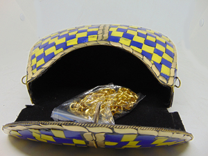 Cosmetic Holder <b>Wedding</b> <b>Bag</b> Party Handbag <b>Clutch</b> Indian Ethnic Metal <b>Bag</b> Mosaic <b>Clutch</b> <b>Bag</b> - Product Image 5