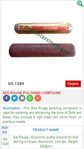 Compuesto de Pulido Rojo Rouge GS 1289 de GREEN STARS SA PVT LTD, Herramienta Esencial para Joyeros Profesionales, para Equipos y Herramientas de Joyería - Product Image 2