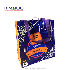 ถุงช้อปปิ้งลายการ์ตูนคุณภาพสูง KD0805-02 ผลิตจากผ้าไม่ถักทอ หนัก 100-110 กรัม  ออกแบบลายฮาโลวีนได้ตามต้องการ ใช้ซ้ำได้ ผลิตในเวียดนาม พร้อมเคลือบลามิเนต - Product Image 1