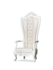 Chaises du trône de fer à dossier haut en bois pour mariage et événement - Product Image 4