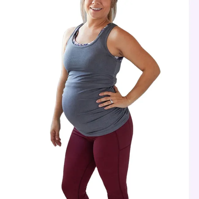 2023ใหม่หญิงตั้งครรภ์พยาบาลคลอดบุตรถังท็อปส์ผู้หญิงเสื้อกั๊กแขนกุดเสื้อยืด