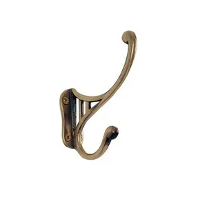 Antique Brass Metal Wall Hook for Coat Hanging New Design Metal Coat Hook Wholesale Exporter Brass Metal Coat Hook Supplier