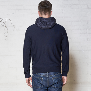 Pull tricoté en coton pour hommes, chandail à capuche, fermeture éclair, personnalisé, vente en gros, - Product Image 6