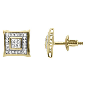 ต่างหูเพชรแท้ทรงกลม 0.50 TCW |   ทองคำ 10K ดีไซน์ทรงสี่เหลี่ยมแบบวงแหวน ของขวัญเครื่องประดับชั้นดีสำหรับผู้หญิง หรูหราเปล่งประกาย - Product Image 1
