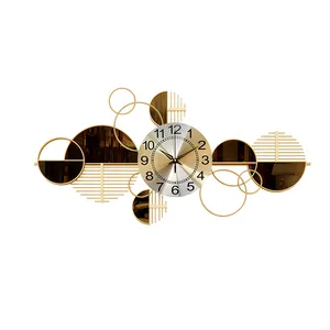 Wall Art Clock Luxury Iron Weld Interior Decoration Metal Home For Office