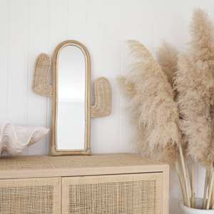 Espejo de Cuerpo Entero con Marco de Mimbre de Cactus Hecho a Mano al por Mayor, de Vietnam/ SISU/ RMA-004 - Product Image 4