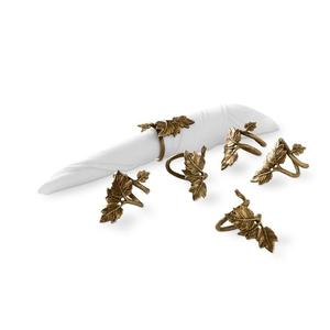 Anneaux de serviette en laiton stockés pour les fêtes porte-anneau de serviette en métal - Product Image 1