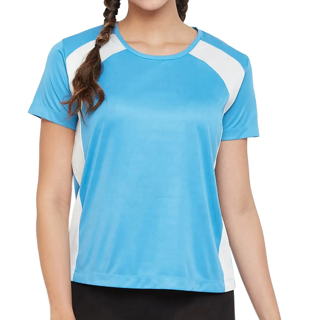 Kaus Fashion Olahraga Wanita Katun Spandeks, Kaus Sublimasi Desain Kustom, Kemeja Logo Cetak Wanita