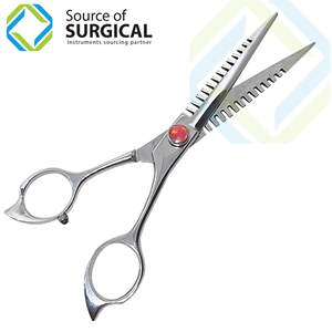 Tijeras para adelgazar el cabello de peluquero de nuevo estilo con dientes dentados Hoja afilada de acero inoxidable Mango de acero - Product Image 2