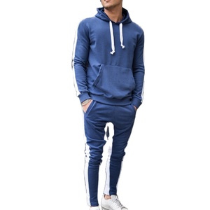 Survêtement de gymnastique 100% coton unisexe au design personnalisé pour hommes vêtements de fitness d'hiver à rayures vente en gros - Product Image 1