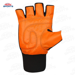 Guantes de gimnasio de cuero de muñeca larga de nuevo estilo para hombre, guantes de ejercicio de entrenamiento físico cruzado transpirable para entrenamiento - Product Image 1