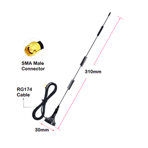 Antena magnética 4G 12dBi con Cable RG174, conector macho 3Mtr + SMA - Product Image 2