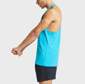 High Quality Custom Logo Printing Tank Tops, Cheap <b>Men</b> Fitness Gym <b>Singlets</b>, Round Neck <b>Men</b> Breathable Fitness Gym Vests - Product Image 3