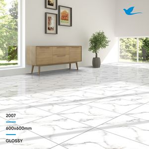 Baldosas pulida de porcelana vitrificada blanca de ónix simple más baratas de fabricación india del fabricante líder - Product Image 6