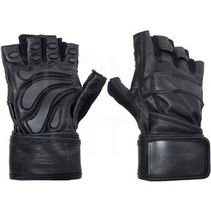 Customizable Half Finger Leather <b>Gym</b> <b>Wrist</b> <b>Wraps</b> and Weightlifting for Adjustable Unisex for Lifting Weights - Product Image 1