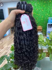 Mechones rizados pixie, cutículas, Remy virgen, doble máquina de trama, extensión de cabello humano de alta calidad, precio al por mayor - Product Image 6