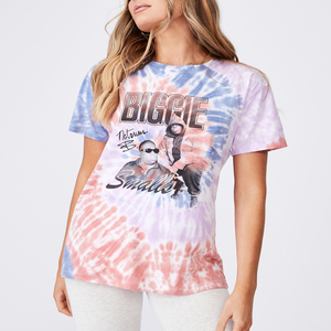 Nueva colección OEM de camisetas con efecto Tie Dye 100% algodón para mujeres y niñas jóvenes - Product Image 1