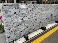 Dalles de granit Bianca en labradorite en gros, dalles de granit blanc de Madagascar bleu glacé pour les murs et les sols
