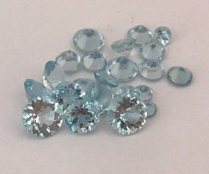 Piedra aguamarina natural de 5mm, piedras preciosas sueltas de corte redondo facetado, calibradas, Compre Ahora a precio de fábrica al por mayor, proveedor en línea - Product Image 2