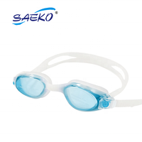 Lunettes de natation pour adultes SAEKO avec verres en PC anti-buée et protection UV, sangle en silicone certifiée