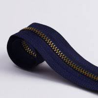 Rollo de 8 con cremallera metálica de cadena larga de latón con bloqueo automático para zapatos Vaqueros, bolsas para prendas, textiles para el hogar - Product Image 6