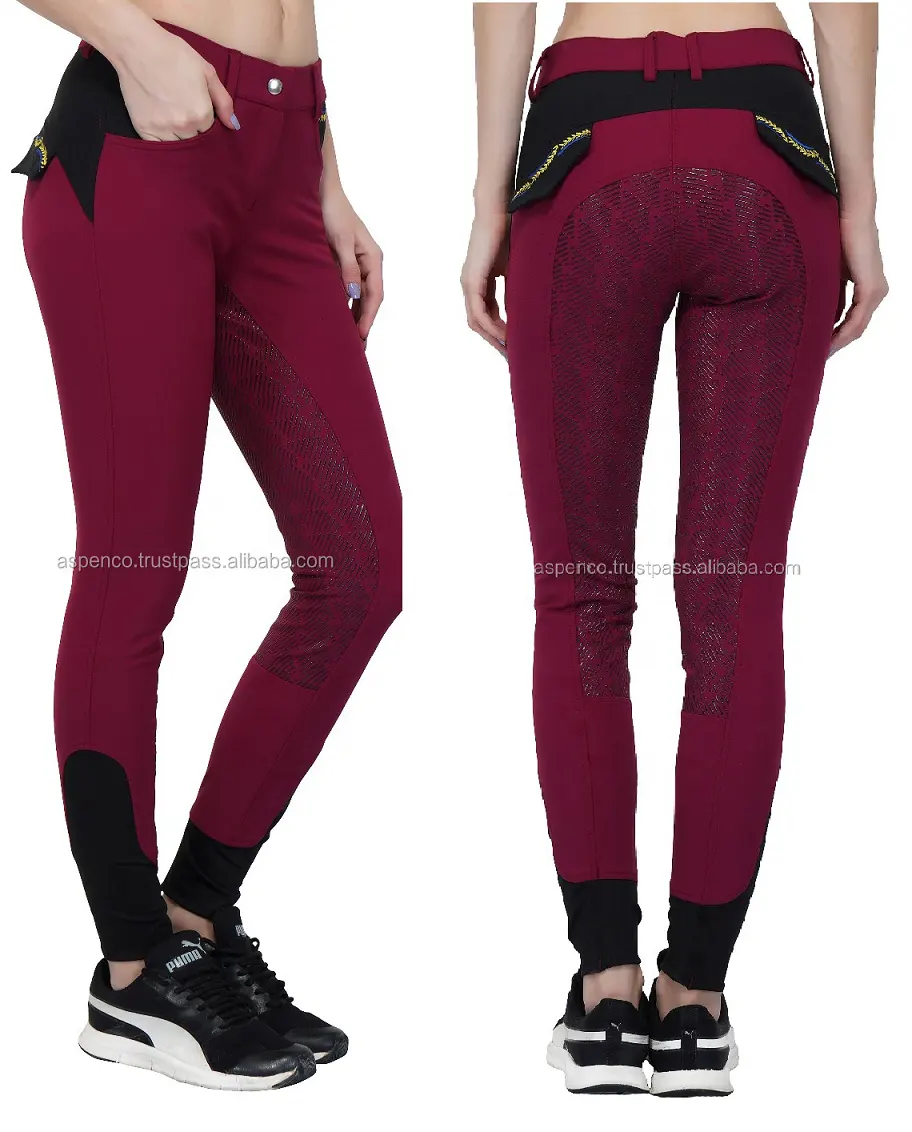 Dames Paardrijbroek Smart Women Riding Comfortabele Paardensport Pull On Leggings & Rijbroek (Rb 1008)