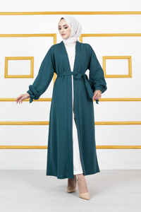 Abaya — robe Hijab à manches courtes, vêtements islamiques, robes turques modestes mode, tunique Hijab, nouvelle collection - Product Image 6