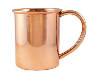 Copper <b>Mug</b> Solid Metal Classic Design Heat Resistant For Hot Drinks Camping Use - Product Image 1