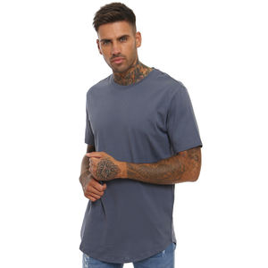 T-shirt homme, estival et décontracté, en coton, blanc, avec ourlet incurvé, imprimé, Logo Hip Hop, tendance, vente en gros, - Product Image 5