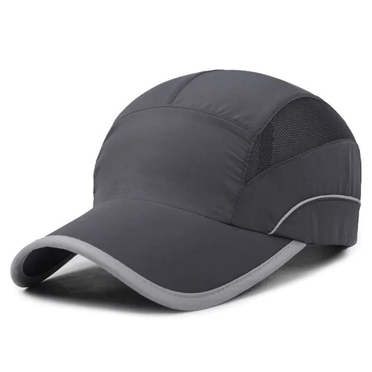 Custom Logo Print Quick Dry Lightweight Breathable Polyester Soft Running Sport Cap Baseball Hat for Men