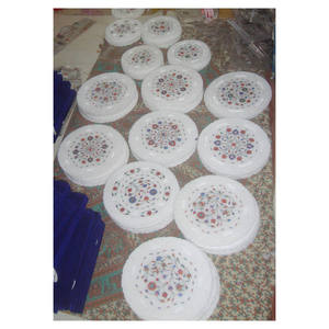 Placa de incrustación de mármol de clase alta, con tallado para regalo de San Valentín - Product Image 1