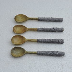 Horn Handmade Wholesale Portable Type Hand Crafted Tea <b>Table</b> Tea Serving 4 Pcs <b>Spoon</b> Set High Quality - Product Image 4