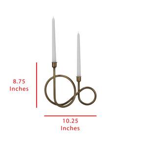 เชิงเทียนทรงกลมหลายชั้น KSN Handmade ขนาด 10 นิ้ว ทำจากสแตนเลสสตีลเคลือบทองเหลืองโบราณ ดีไซน์หรูหราสำหรับตกแต่งบ้านในเทศกาลอีสเตอร์ - Product Image 4