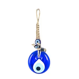 Rieten Weave Glas Boze Oog En Kleine Plastic Evil Eye Kralen Muur Opknoping Ornament Uit Turkije