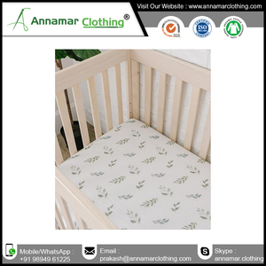 Best Quality Comfortable 100% Cotton Crib Fitted Sheet Size Customized - Product Image 5