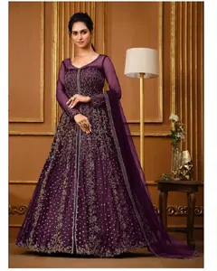 巴基斯坦节日新来者美丽的萨尔瓦尔·卡梅兹套装阿纳卡利·沙拉拉·德雷斯新娘礼服苏拉特印度2023