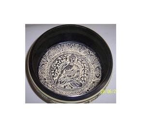 Aluminium sculpté avec plus de mélange de métal bol chantant coloré bon son pour la méditation article religieux - Product Image 4