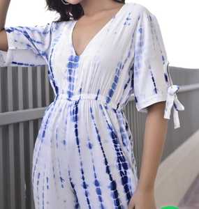 Attrayant nouvelle Sexy vêtements de plage femmes une pièce combinaison casual robe élégante pour les filles cravate teinture barboteuse combinaison - Product Image 2