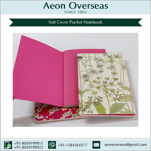 Nouvel arrivage de carnet de couverture en tissu de coton imprimé à la main de taille A5 de qualité standard à bon prix de l'exportateur - Product Image 3