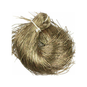 Bordado Francés Fino en Hilo de Cobre Verde Esmeralda Oscuro, Redondo y Liso, con Trabajos en Hilo Dorado, Luneville Tambour, Indian Gimp - Product Image 3