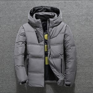 Veste matelassée pour homme, chaude pour l'hiver, en polyester et nylon, fermeture éclair, design personnalisé, impression de haute qualité, à capuche, tendance - Product Image 2