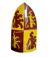Escudo Vikingo Medieval de Imitación de Acero Antiguo, Decoración de Pared para el Hogar y Regalos de Halloween/Navidad