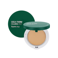 FARMSTAY CICA FARM CALMING Powder PACT - CPNP Fabriqué en Corée - Cosmétique - Maquillage, Protection UV, Hydratant, Peau Lumineuse, Douce