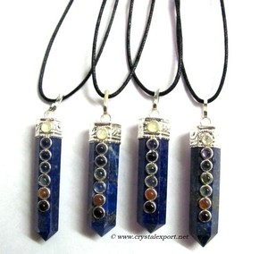 Pendentifs en forme de Lapis Lazuli, 10 pièces, meilleur rapport qualité-prix, pour confection de crayons Chakra - Product Image 1