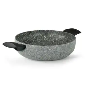 Gran oferta italiana, sartén antiadherente de aluminio, utensilios de cocina de granito para freír, estofado, soldadura fuerte