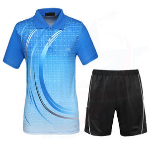 Ensemble d'uniformes de tennis professionnels avec logo personnalisé Short à séchage rapide en polyester 100% Technique de sublimation de logo avant de conception la plus récente - Product Image 4